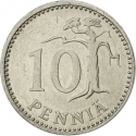 10 Penniä 1983-1990, KM# 46a, Finland, Republic