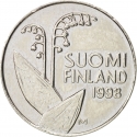 10 Penniä 1990-2001, KM# 65, Finland, Republic