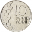 10 Penniä 1990-2001, KM# 65, Finland, Republic