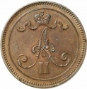 10 Penniä 1865-1876, KM# 5, Finland, Grand Duchy, Alexander II