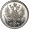 50 Penniä 1864-1917, KM# 2, Finland, Grand Duchy, Alexander II, Alexander III, Nicholas II, Dentilated border, mint master mark L (KM# 2.2)