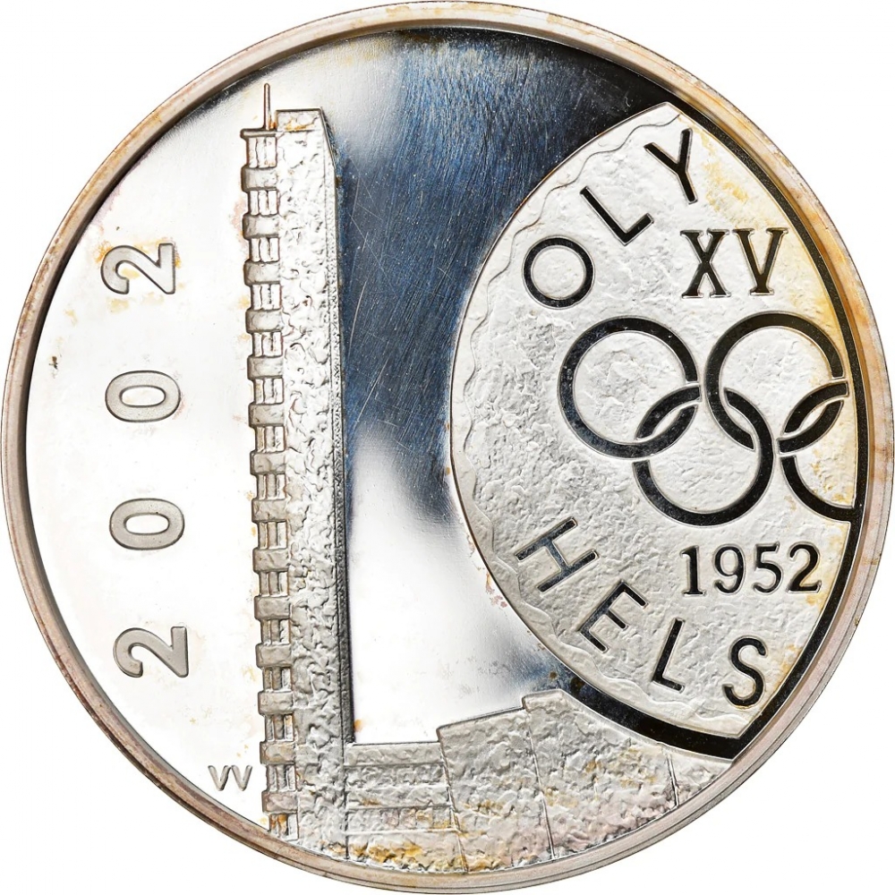 10 Euro 2002, KM# 107, Finland, Republic, 50th Anniversary of Helsinki 1952 Summer Olympics