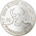 10 Euro 2004, KM# 115, Finland, Republic, 200th Anniversary of Birth of Johan Ludvig Runeberg