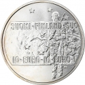 10 Euro 2005, KM# 122, Finland, Republic, 50th Anniversary of The Unknown Soldier