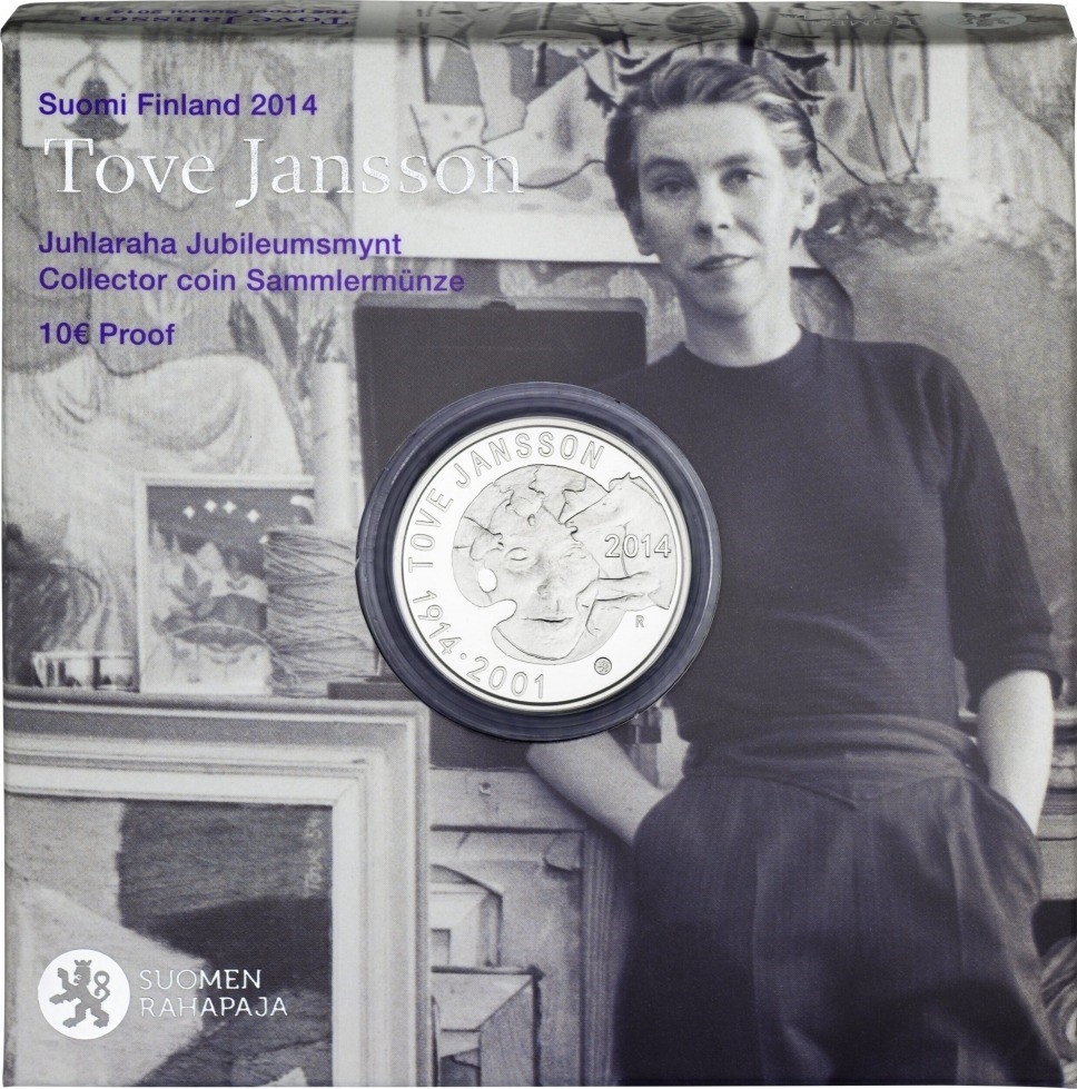 10 Euro 2014, KM# 217, Finland, Republic, 100th Anniversary of Birth of Tove Jansson, Fold-out packaging