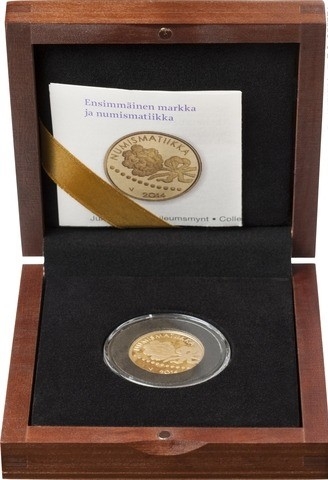 100 Euro 2014, KM# 223, Finland, Republic, First Mark and Numismatics, Proof box