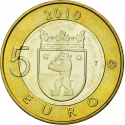5 Euro 2010, KM# 156, Finland, Republic, Historical Provinces, Satakunta
