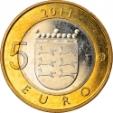 5 Euro 2011, KM# 171, Finland, Republic, Historical Provinces, Ostrobothnia