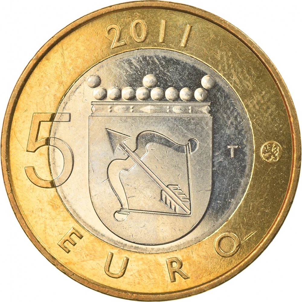 5 Euro 2011, KM# 162, Finland, Republic, Historical Provinces, Savonia