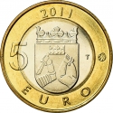 5 Euro 2011, KM# 159, Finland, Republic, Historical Provinces, Karelia