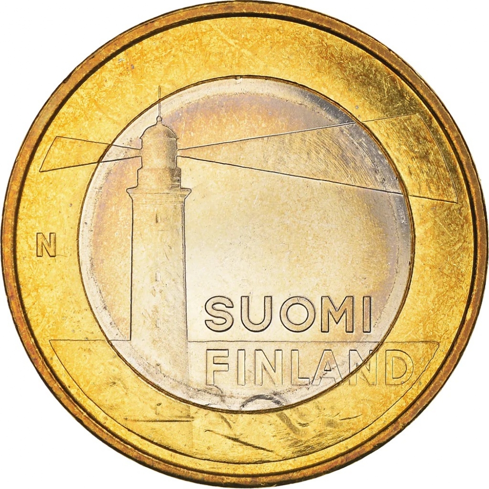 5 Euro 2013, KM# 200, Finland, Republic, Provincial Buildings, Åland - Sälskär Lighthouse