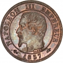 1 Centime 1853-1857, KM# 775, France, Napoleon III