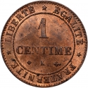 1 Centime 1872-1897, KM# 826, France
