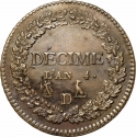 10 Centimes 1795-1796, KM# 636, France