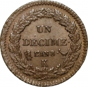 10 Centimes 1796-1800, KM# 644, France