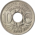 10 Centimes 1917-1938, KM# 866a, France