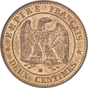 2 Centimes 1853-1857, KM# 776, France, Napoleon III