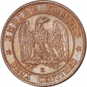2 Centimes 1861-1862, KM# 796, France, Napoleon III