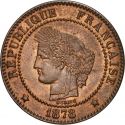 2 Centimes 1877-1897, KM# 827, France
