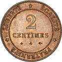 2 Centimes 1877-1897, KM# 827, France