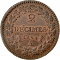 20 Centimes 1795-1796, KM# 638, France