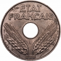20 Centimes 1942-1944, KM# 900.2a, France
