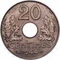 20 Centimes 1942-1944, KM# 900.2a, France