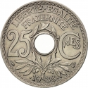 25 Centimes 1938-1940, KM# 867b, France