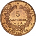 5 Centimes 1871-1898, KM# 821, France