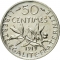 50 Centimes 1897-1920, KM# 854, France