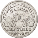 50 Centimes 1942-1944, KM# 914, France