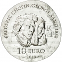 10 Euro 2018, KM# 2492, France, Women of France, George Sand