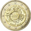 2 Euro 2012, KM# 1846, France, 10th Anniversary of Euro Coins and Banknotes