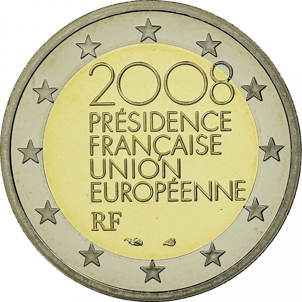 2 Euro 2008, KM# 1459, France, Presidency of the Council of the European Union, France