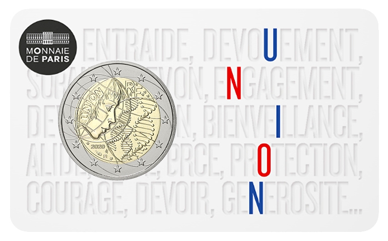2 Euro 2020, France, Medical Research, BU coincard 3° (Union)