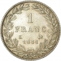 1 Franc 1831, KM# 742, France, Louis Philippe I