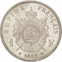 1 Franc 1866-1870, KM# 806, France, Napoleon III