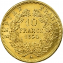 10 Francs 1854-1860, KM# 784, France, Napoleon III