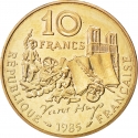 10 Francs 1985, KM# 956, France, 100th Anniversary of Death of Victor Hugo