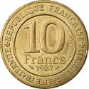 10 Francs 1987, KM# 961d, France, 1000th Anniversary of the Election of Hugh Capet