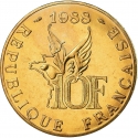 10 Francs 1988, KM# 965, France, 100th Anniversary of Birth of Roland Garros