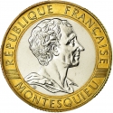 10 Francs 1989, KM# 969, France, 300th Anniversary of Birth of Montesquieu