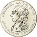 100 Francs 1987, KM# 962, France, 230th Anniversary of Birth of Lafayette