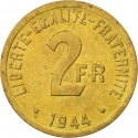 2 Francs 1944, KM# 905, France