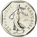 2 Francs 1977-2001, KM# 942.1, France