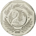 2 Francs 1998, KM# 1213, France, 50th Anniversary of the Universal Declaration of Human Rights