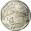 2 Francs 1993, KM# 1062, France, 50th Anniversary of the French Resistance, Jean Moulin