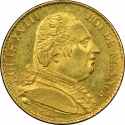 20 Francs 1814-1815, KM# 706, France, Louis XVIII