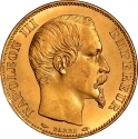 20 Francs 1853-1860, KM# 781, France, Napoleon III