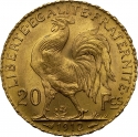 20 Francs 1906-1914, KM# 857, France